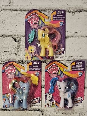 My Little Pony Lot Fluttershy Rainbow Dash Rarity NIB Set
